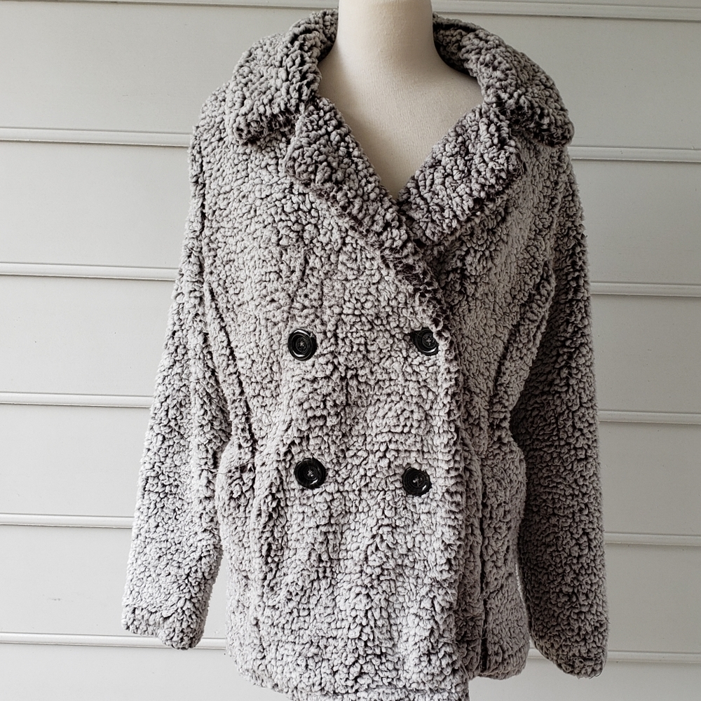 Nordstrom Thread & Supply Fleece Sherpa Peacoat - Picture 5 of 10